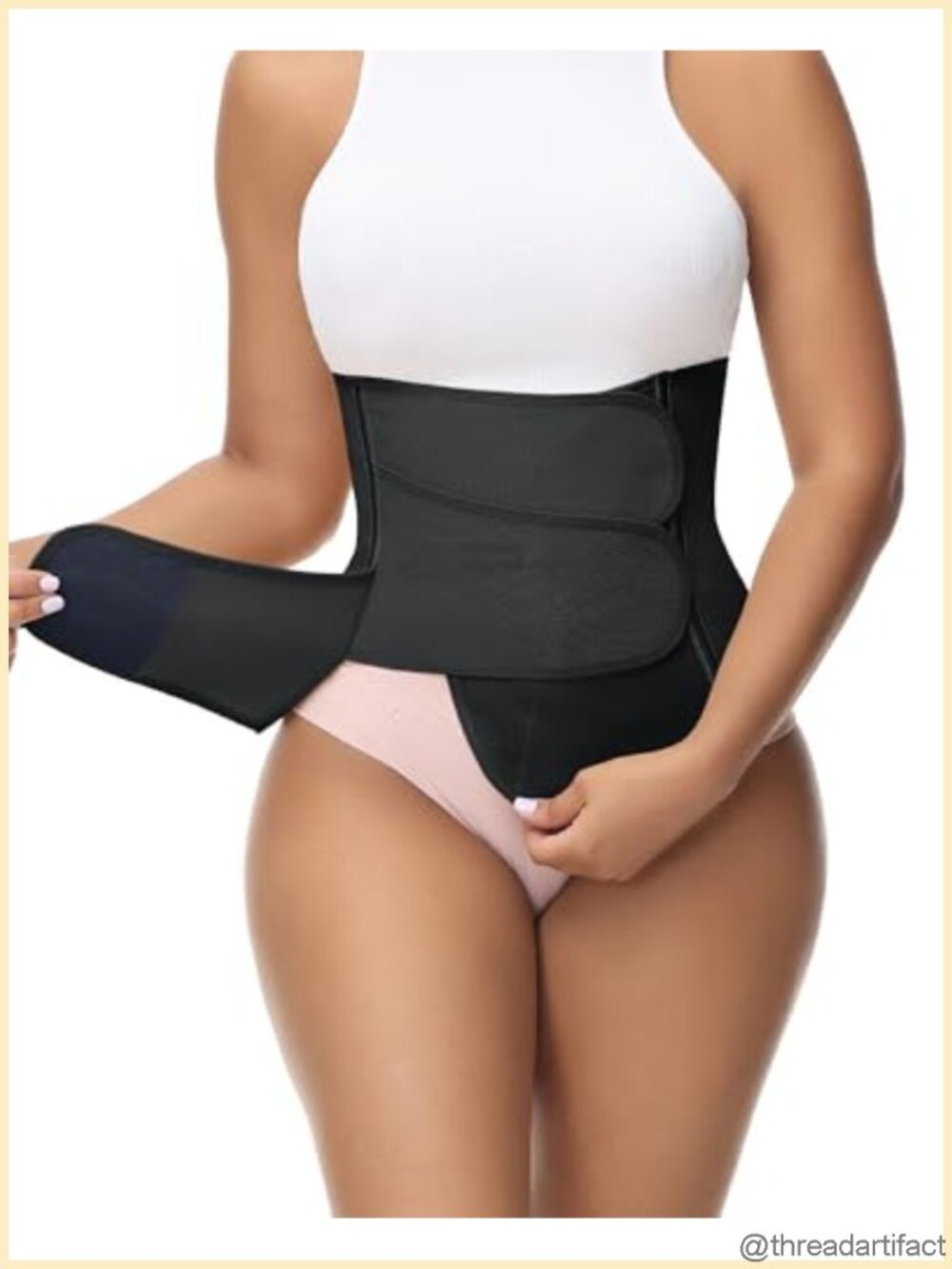 Postpartum Belly Band Adjustable Abdominal Binder Compression Wrap with Steel